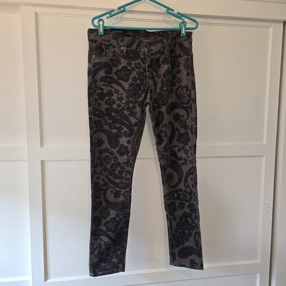 Citizens Of Humanity Purple and Gray Straight Leg Pants